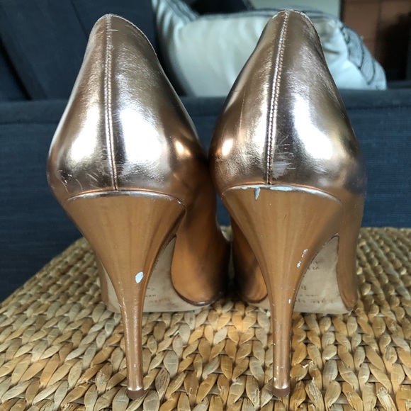 Kate Spade Licorice Rose Gold High Heel Pumps 8.5 - Picture 5 of 6